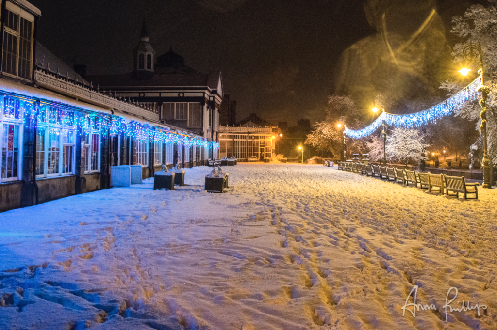 Pavilion Gardens in Boxing Day Buxton